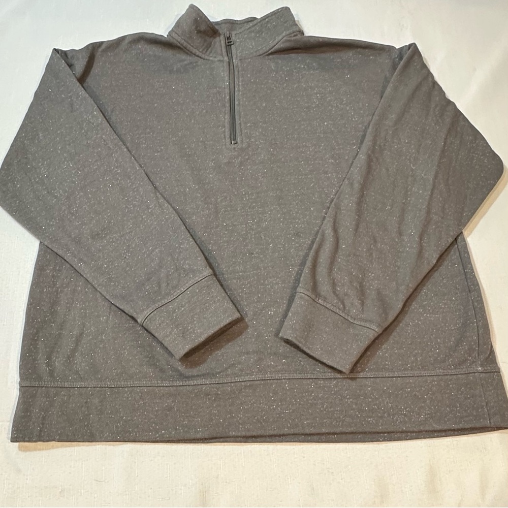 Ideology Men’s Quarter Zip Pullover Gray Metallic Fleck Size L